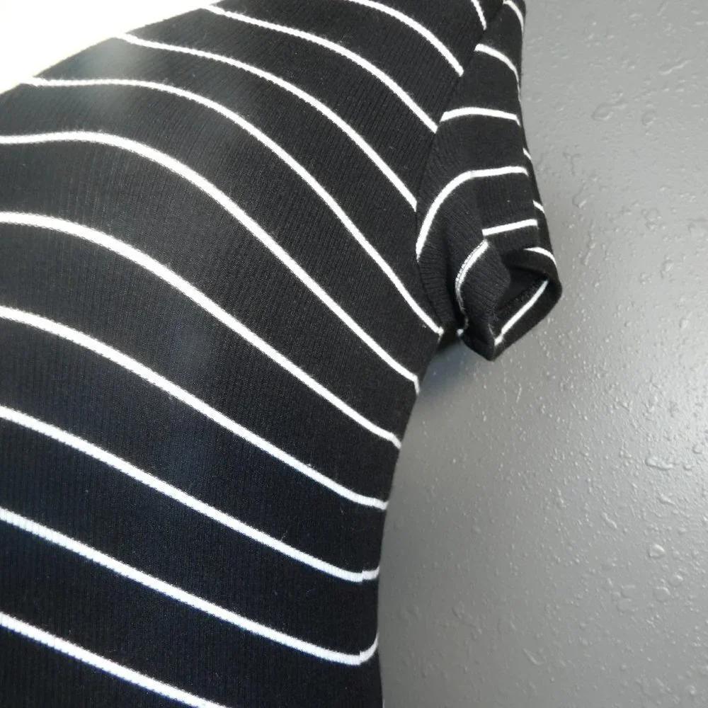 American Eagle Outfitters Soft Sexy Womens Black And White Striped Dress Size S - Picture 2 of 6